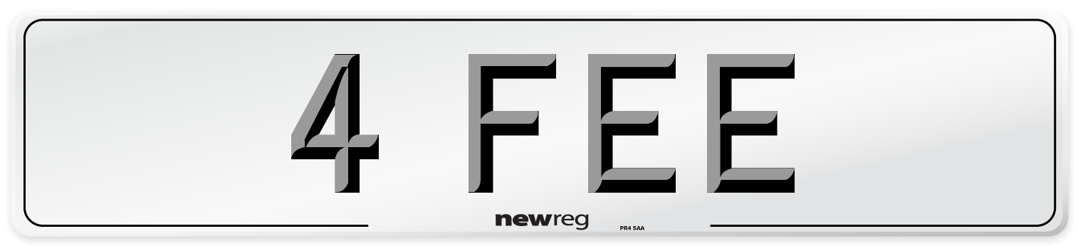 4 FEE Number Plate from New Reg